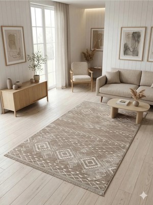 Nevmahall Makinede Yıkanabilir Kaymaz Taban Antialerjik Iskandinav Desenli Kilim Serisi Garden