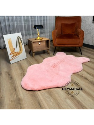 Nevmahall Premıum Kalite Tavşan Peluş Post Kesim Yumuşak Doku Tüy Dökmez Halı