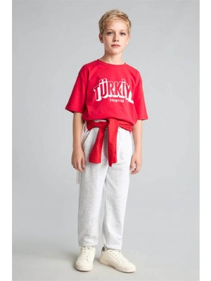 Defacto Regular Fit Gri Erkek Çocuk Eşofman Altı H9195A8/GR400