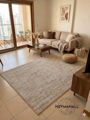 Nevmahall Kaymaz Taban Buklet Halı Sade Vizon