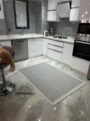 Nevmahall Premium Kalite Makinada Yıkanabilir Kaymaz Taban Antialerjik Wool Sisal Halı