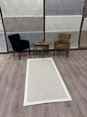 Nevmahall Kaymaz Taban Agra Sisal Halı Bej-Krem