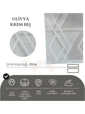Nevmahall Olivya Çizgili Krem-Bej
