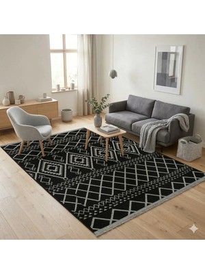 Nevmahall Makinede Yıkanabilir Kaymaz Taban Antialerjik Iskandinav Desenli Kilim Serisi Garden