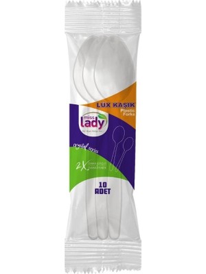 Uravas Store Lüks Plastik Kaşık 10'li