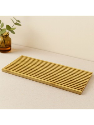 Sungur's Store Çift Taraflı Ahşap Bambu Sunum Tepsisi 17X39 cm