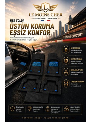 Le Moins Cher Alfa Romeo Tonale Sprint Havuzlu Oto Paspası Kaymaz Taban Dayanıklı Enerji Mavi