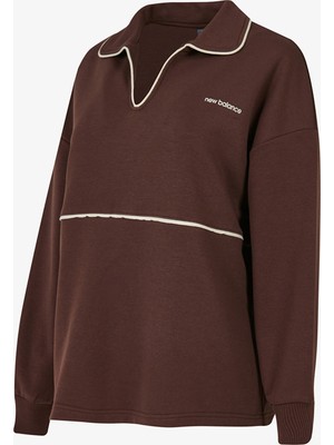 New Balance Lifestyle Kadın Kahverengi SWEATSHIRT.216