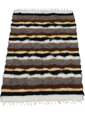 Kilim Antik El Dokuma Tiftik Yün Siirt Battaniyesi Kilim 1726 - Yeni - Çok Renkli