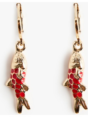 Koton Balık Charm Sallantılı Halka Küpe