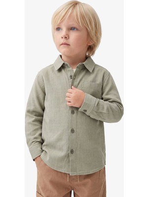 Koton Pamuklu Basic Gri Erkek Bebek Gömlek 7WMB60010TW