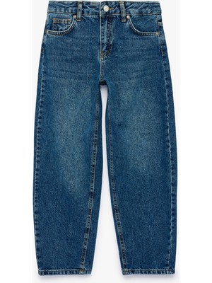 Koton Rahat Kesim Cep Detaylı Pamuklu Barrel Denim Pantolon