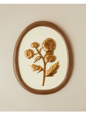 English Home Polin Polyresin Duvar Aksesuarı 20X25 cm Kahve – Gold