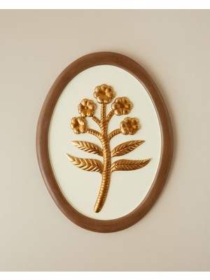 English Home Pavia Polyresin Duvar Aksesuarı 20X26 cm Kahve – Gold