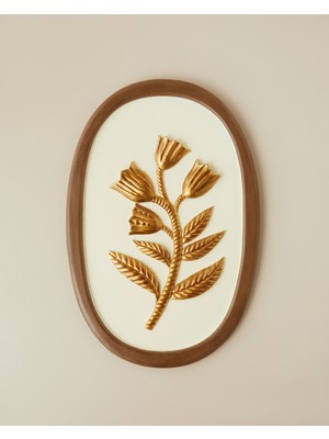 English Home Palin Polyresin Duvar Aksesuarı 20X30 cm Kahve – Gold