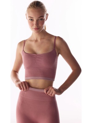 Penti Pembe Çizgili Dikişsiz Seamless Spor Sütyeni