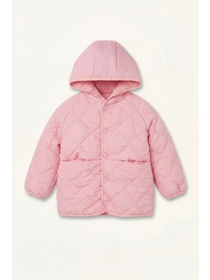 DeFacto Çıtçıtlı Kapitone Kapüşonlu Mont Kız Bebek H3571A526AU