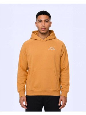 Kappa Authentic Onial Tur Erkek Koyu Turuncu Oversize Hoodie