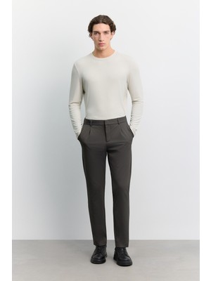 AVVA Erkek Antrasit Yanı Lastik Görünümlü Teknik Slim Fit Pantolon A62Y3014
