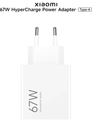 Xiaomi 67W HyperCharge Power Adapter (Type-A) EU MDY-12-EH Hızlı Şarj Adaptörü