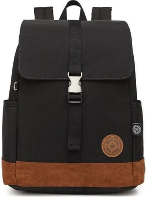 Smart Bags Süet Tabanlı Kumaş Kadın Sırt Çantası 3092 Siyah