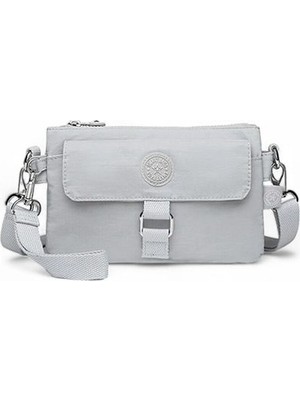 Smart Bags Krinkıl Kumaş Mini Çapraz Çanta BC 1147 - Açık Gri