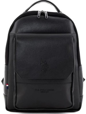 U.S. Polo Assn. Deri Sırt Çantası Siyah PLEVR21565