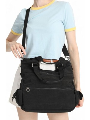 Smart Bags Metalik Kumaş Omuz Çantası BC 3221 - Siyah