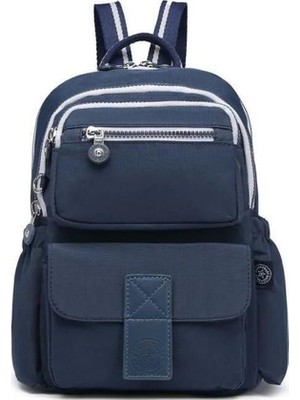 Smart Bags Krinkıl Kumaş Su Geçirmez Kadın Sırt Çantası BC 3168 - Lacivert