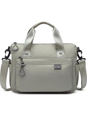 Smart Bags Extra Hafif Kumaş Kadın Postacı Çantası BC 3141 - Açık Gri