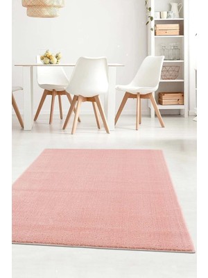 Rachel Carpet Pembe Lüks Raschel Kaymaz Taban Peluş Halı Yolluk, 80 x 510