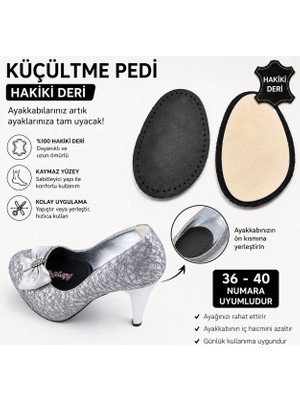 Airyfoot Ayakkabı Küçültme Pedi, Deri, Yüksek Topuklu Stiletto Ayakkabı Kaydırmaz Tabanlığı, 1 Çift