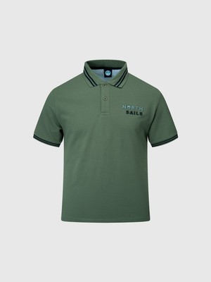 North Sails Regular Fit Kısa Kollu Çizgili Pamuk Erkek polo Yaka Tişört