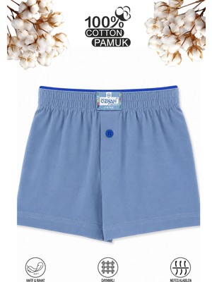 Özkan 31223 Erkek Çocuk %100 Pamuklu Yumuşak Rahat Boxer Şort