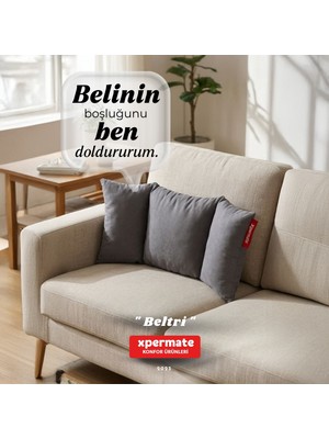 Xpermate Beltri Bel Destek Yastığı Üç Bölümlü Bel Sırt Destek Minderi Yıkanabilir Ofis Araç Koltuk Yastığı