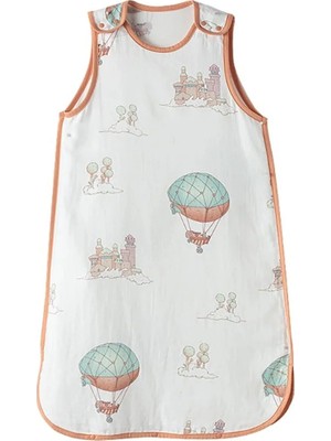 Baby Care Whale Blue Kolsuz Bebek Uyku Tulumu, S Beden, Nefes Alabilir, Fermuarlı