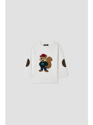 B&G Erkek Bebek Ekru Tshirt