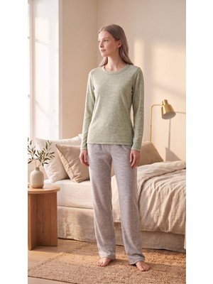Etoile %100 Pamuklu Uzun Kollu Yumuşak Dokulu Rahat Kesim Pijama TAKIM27403
