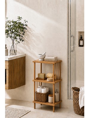 Avmpark Tetra3 Raflı Banyo Dolabı Kolay Kurulum Raflı Çok Amaçlı Dolap