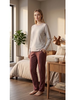 Etoile %100 Pamuklu Uzun Kollu Yumuşak Dokulu Rahat Kesim Pijama Takım 27407