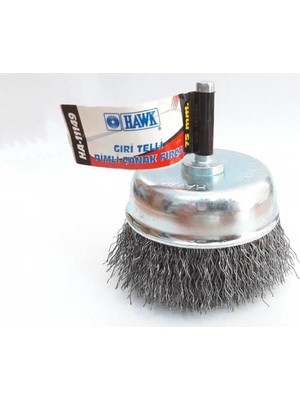 TeknoKapsül Hawk HA11147 Pimli Gri Tel Çanak Fırça 65 mm