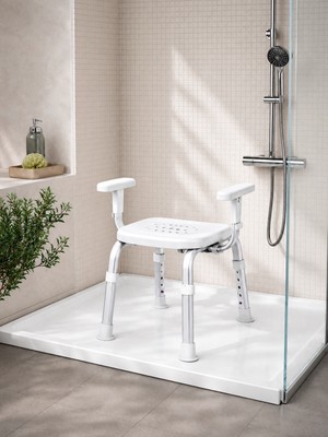 Nese Ev Kol Destekli Yaşlı ve Engelli Banyo Sandalyesi (130 kg Kapasite)