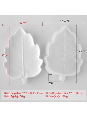 Silabor Yaprak Desenli Silikon Kalıp – Alçı, Beton, Epoksi ve Taş Tozu Döküm Kalıbı | Dayanıklı, Esnek, Kolay Çıkarma Özellikli | Tekrar Kullanılabilir | 1 Adet