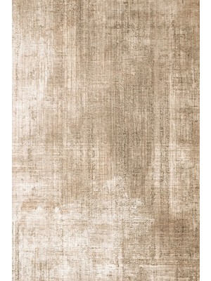 Saraz Halı Bej Düz Eskitme Desenli Baskı Şönil Kilim Kaymaz Taban Salon Oturma Odası Yatak Odası Kilimi SH30