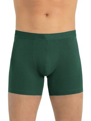 Just Inner Erkek Tekli Modal Pamuklu Boxer Uzun Paça Ince Bel Lastikli Nefes Alan Doku (135011)