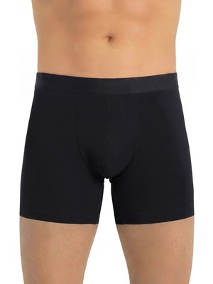 Just Inner Erkek Tekli Modal Pamuklu Boxer Uzun Paça Ince Bel Lastikli Nefes Alan Doku (135011)