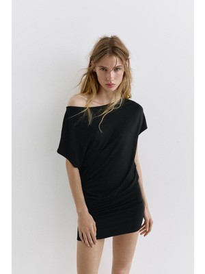 Allbucks Pull & Bear, Asimetrik Kısa Elbise ABPNB00025