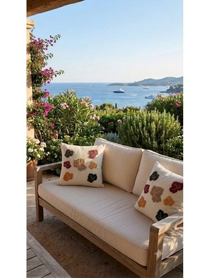 Allin Depo Allindepo Home Punch Işlemeli Kırlent Kılıfı  (2'li Takım)