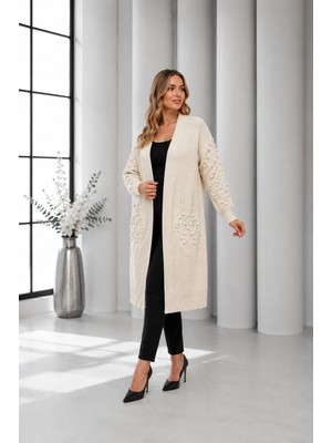 Yetki Tekstil Ponpon Desen Hırka