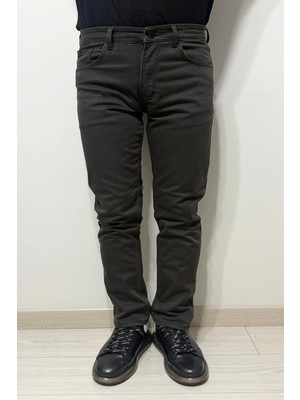 Hacker Fistan Store Erkek Koyu Kahve Yüksek Bel Normal Kesim Boru Paça Jean Pantolon